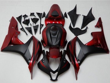 Billige Honda CBR600RR Motorrad Verkleidung Kit 2007-2008 - Rot Matt Schwarz