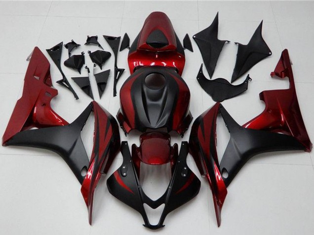 Billige Honda CBR600RR Motorrad Verkleidung Kit 2007-2008 - Rot Matt Schwarz