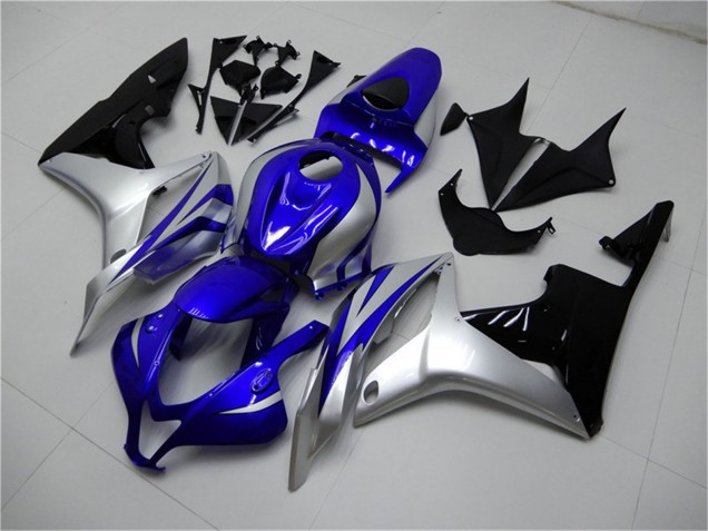 Billige Honda CBR600RR Motorrad Verkleidung 2007-2008 - Silber Blau Glanzendes Schwarz OEM Stil