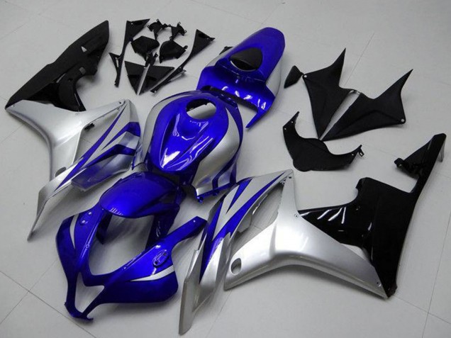 Billige Honda CBR600RR Motorrad Verkleidung 2007-2008 - Silber Blau Glanzendes Schwarz OEM Stil