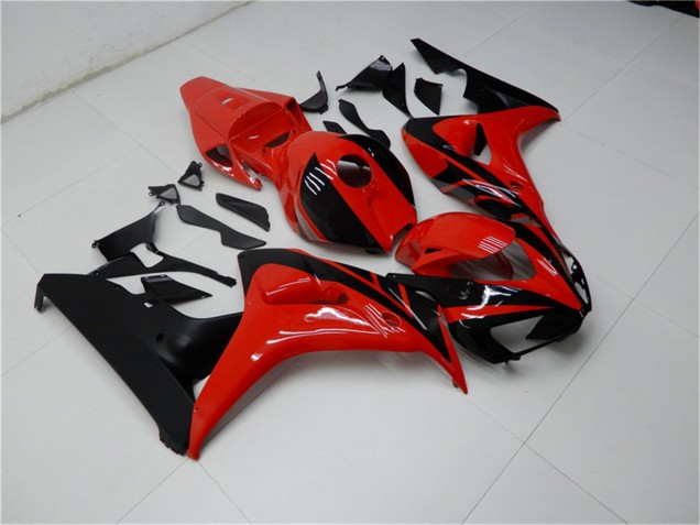 Billige Honda CBR1000RR Motorrad Verkleidungen Kit 2006-2007 - Rot Glanzendes Schwarz