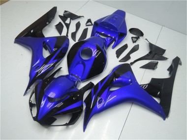 Billige Honda CBR1000RR Motorrad Verkleidung Kit 2006-2007 - Blau Glanzendes Schwarz