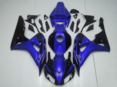 Billige Honda CBR1000RR Motorrad Verkleidung Kit 2006-2007 - Blau Glanzendes Schwarz