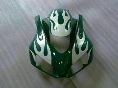 Billige Honda CBR1000RR Motorrad Verkleidung 2006-2007 - Weiss Grun Flamme