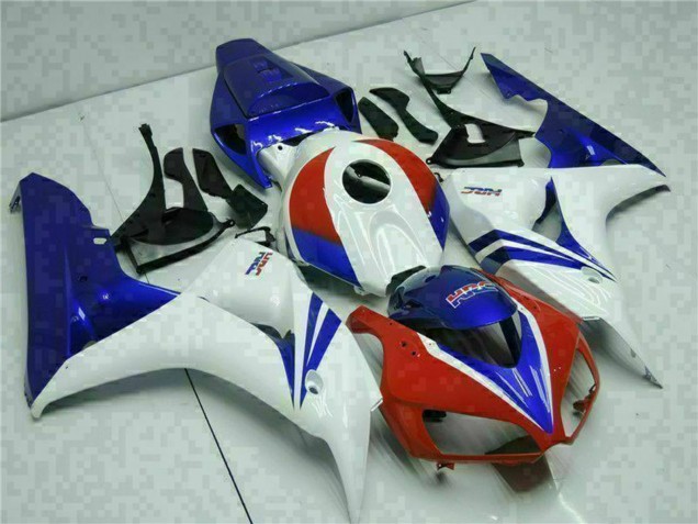 Billige Honda CBR1000RR Motorrad Verkleidung Kit 2006-2007 - Weiss Rot Blau HRC