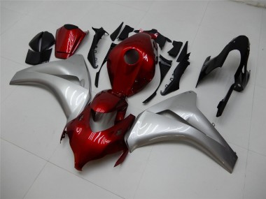 Billige Honda CBR1000RR Motorrad Verkleidung 2008-2011 - Silber Kastanienbraun Rot