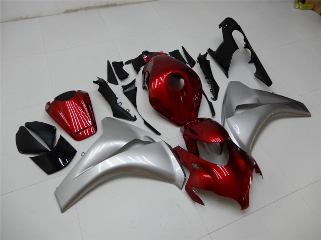 Billige Honda CBR1000RR Motorrad Verkleidung 2008-2011 - Silber Kastanienbraun Rot