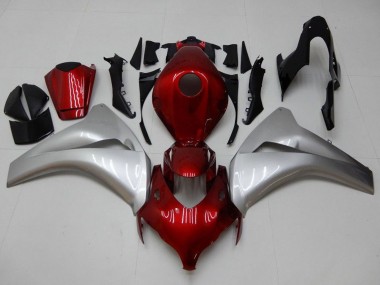 Billige Honda CBR1000RR Motorrad Verkleidung 2008-2011 - Silber Kastanienbraun Rot