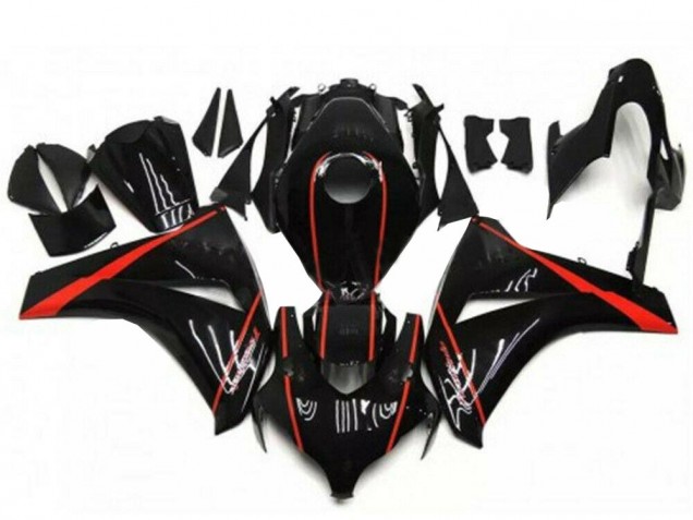 Billige Honda CBR1000RR Motorrad Verkleidung 2008-2011 - Glanzendes Schwarz Rot