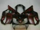Billige Honda CBR600 F4i Motorrad Verkleidung 2004-2007 - Glanzendes Schwarz Rot Flamme