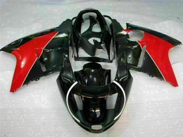 Billige Honda CBR1100XX Blackbird Motorrad Verkleidung 1996-2007 - Rot Glanzendes Schwarz