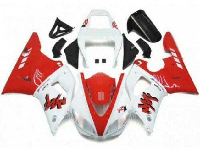 Billige Yamaha YZF R1 Motorrad Verkleidung 1998-1999 - Weiss Rot