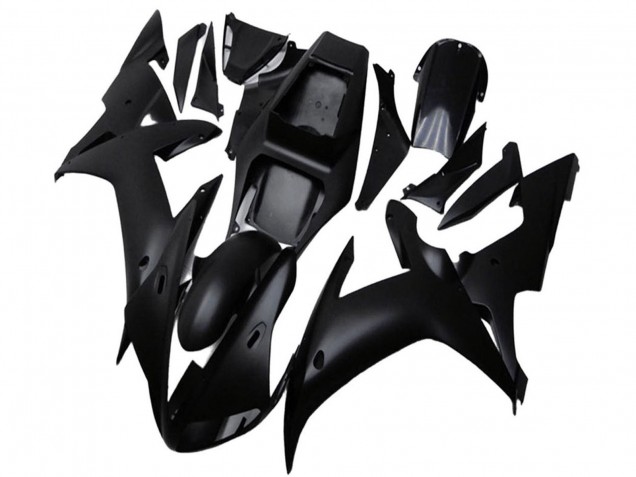 Billige Yamaha YZF R1 Motorrad Verkleidung 2002-2003 - Matt Schwarz
