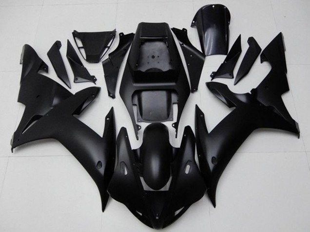 Billige Yamaha YZF R1 Motorrad Verkleidung 2002-2003 - Matt Schwarz