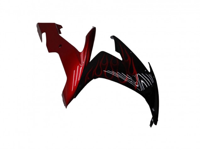 Billige Yamaha YZF R1 Motorrad Verkleidung 2004-2006 - Glanzendes Schwarz Rot Flamme