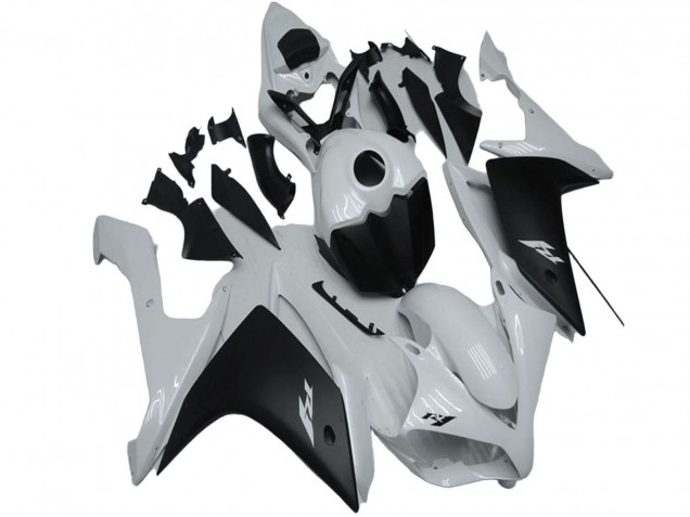 Billige Yamaha YZF R1 Motorrad Verkleidung 2007-2008 - Weiss Matt Schwarz