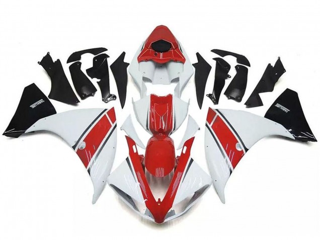 Billige Yamaha YZF R1 Motorrad Verkleidung 2009-2011 - Weiss Rot Schwarz