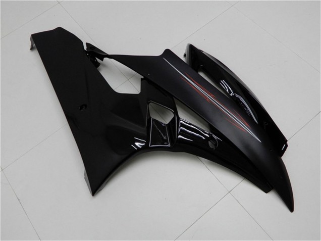 Billige Yamaha YZF R6 Motorrad Verkleidung Kit 2006-2007 - Glanzendes Schwarz Matt Schwarz
