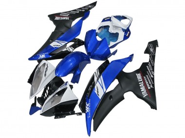 Billige Yamaha YZF R6 Motorrad Verkleidung 2008-2016 - Weiss Blau Matt Schwarz Yamalube