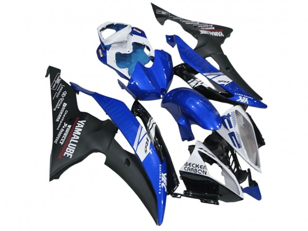 Billige Yamaha YZF R6 Motorrad Verkleidung 2008-2016 - Weiss Blau Matt Schwarz Yamalube