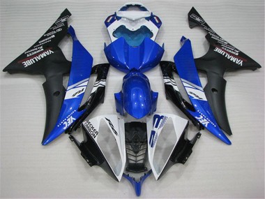 Billige Yamaha YZF R6 Motorrad Verkleidung 2008-2016 - Weiss Blau Matt Schwarz Yamalube
