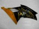 Billige Yamaha YZF R6 Motorrad Verkleidung 2008-2016 - Glanzendes Schwarz Gold Flamme