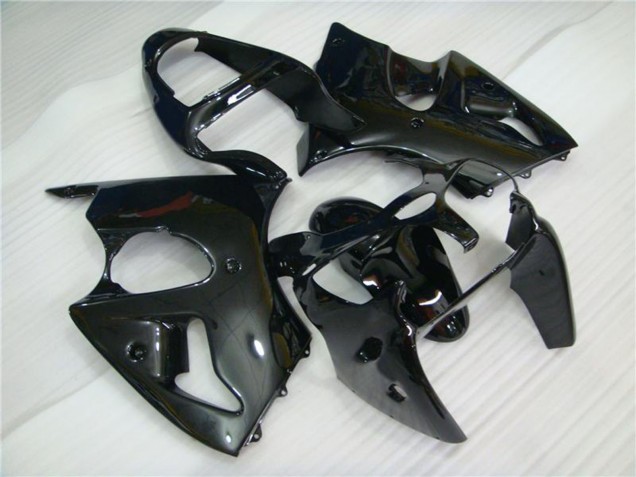 Billige Kawasaki ZX6R Motorrad Verkleidung 2000-2002 - Glanzendes Schwarz