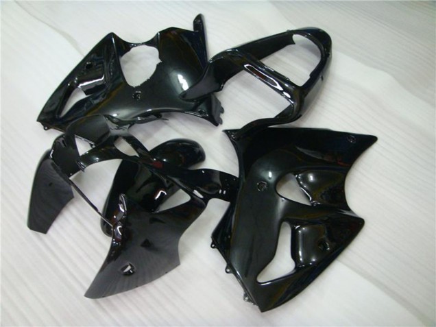 Billige Kawasaki ZX6R Motorrad Verkleidung 2000-2002 - Glanzendes Schwarz