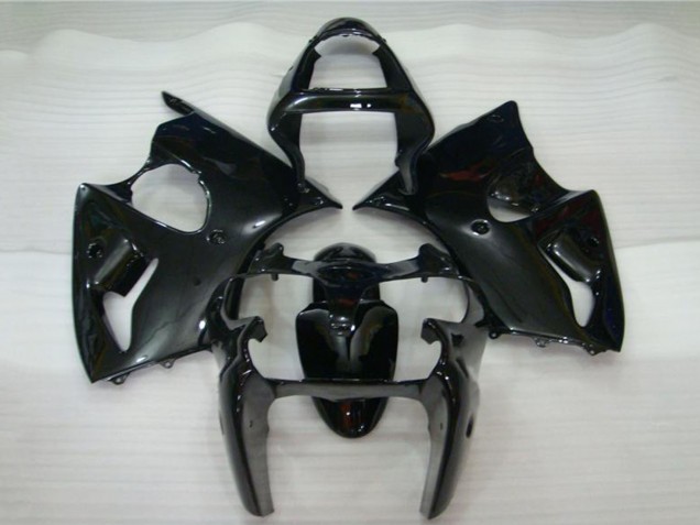 Billige Kawasaki ZX6R Motorrad Verkleidung 2000-2002 - Glanzendes Schwarz