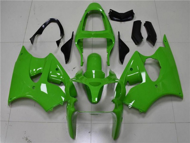 Billige Kawasaki ZX6R Motorrad Verkleidung 2000-2002 - Grun Schwarz