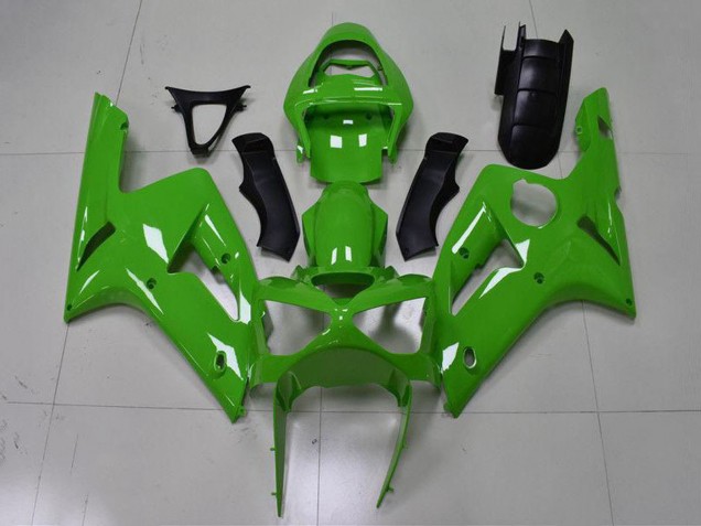 Billige Kawasaki ZX6R Motorrad Verkleidung 2003-2004 - Grun