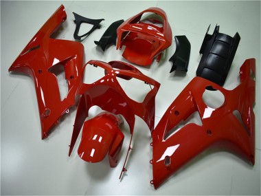 Billige Kawasaki ZX6R Motorrad Verkleidung Kit 2003-2004 - Rot