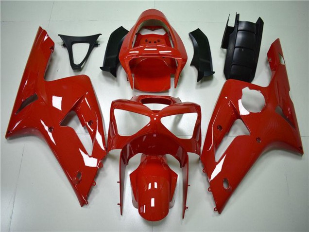 Billige Kawasaki ZX6R Motorrad Verkleidung Kit 2003-2004 - Rot