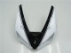 Billige Kawasaki ZX6R Motorrad Verkleidung 2005-2006 - Weiss Glanzendes Schwarz