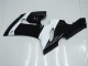 Billige Kawasaki ZX6R Motorrad Verkleidung 2005-2006 - Weiss Glanzendes Schwarz