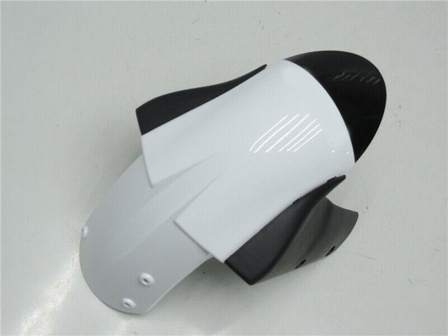 Billige Kawasaki ZX6R Motorrad Verkleidung 2005-2006 - Weiss Glanzendes Schwarz