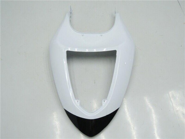 Billige Kawasaki ZX6R Motorrad Verkleidung 2005-2006 - Weiss Glanzendes Schwarz