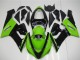 Billige Kawasaki ZX6R Motorrad Verkleidung 2005-2006 - Grun Glanzendes Schwarz