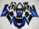 Billige Kawasaki ZX6R Motorrad Verkleidung Kit 2005-2006 - Blau Glanzendes Schwarz