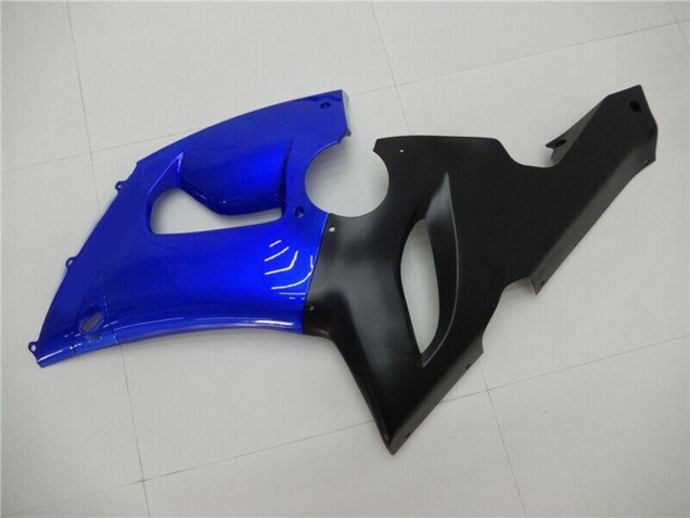 Billige Kawasaki ZX6R Motorrad Verkleidung 2005-2006 - Blau Matt Schwarz