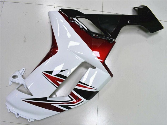 Billige Kawasaki ZX6R Motorrad Verkleidung 2007-2008 - Weiss Schwarz Rot