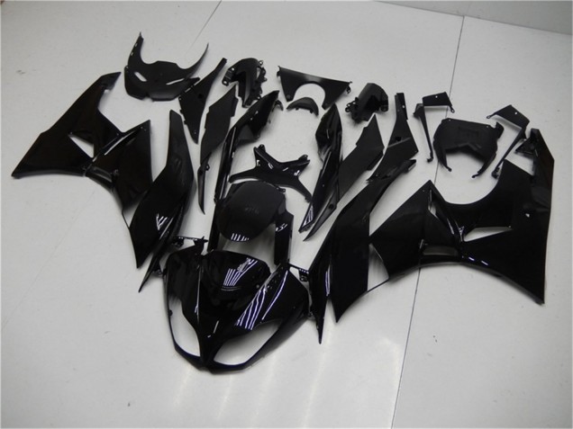 Billige Kawasaki ZX6R Motorrad Verkleidung 2009-2012 - Glanzendes Schwarz