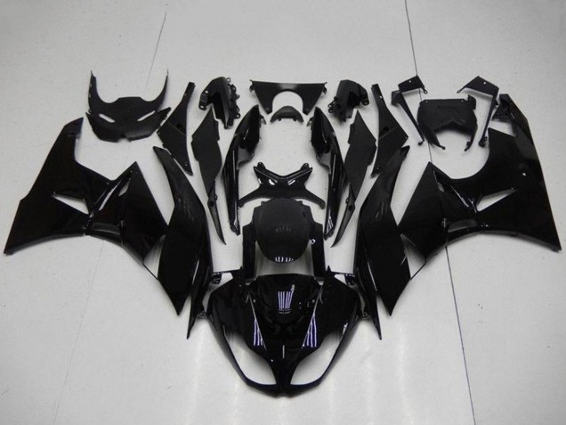 Billige Kawasaki ZX6R Motorrad Verkleidung 2009-2012 - Glanzendes Schwarz
