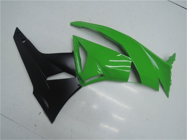 Billige Kawasaki ZX6R Motorrad Verkleidung Kit 2009-2012 - Grun Glanzendes Schwarz