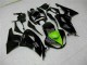 Billige Kawasaki ZX6R Motorrad Verkleidung 2009-2012 - Glanzendes Schwarz Grun