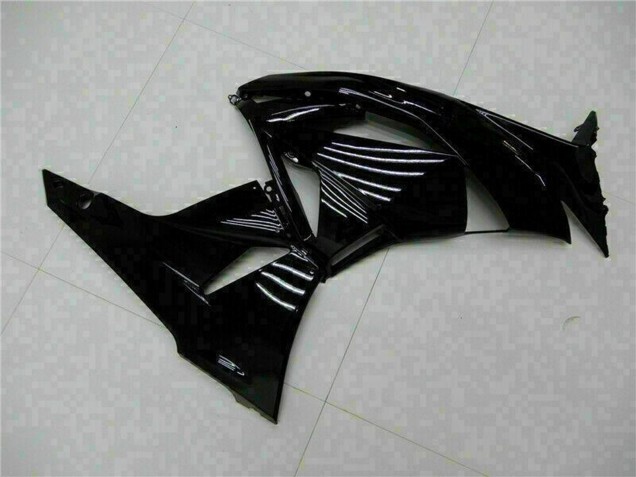 Billige Kawasaki ZX6R Motorrad Verkleidung 2009-2012 - Glanzendes Schwarz Grun