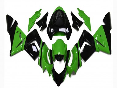 Billige Kawasaki ZX10R Motorrad Verkleidung 2004-2005 - Glanzendes Schwarz Grun