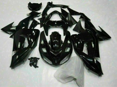 Billige Kawasaki ZX10R Motorrad Verkleidung 2006-2007 - Glanzendes Schwarz