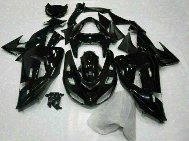 Billige Kawasaki ZX10R Motorrad Verkleidung 2006-2007 - Glanzendes Schwarz