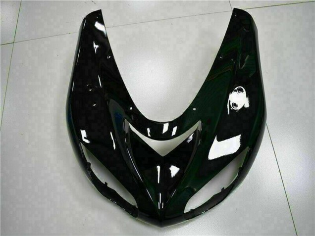 Billige Kawasaki ZX10R Motorrad Verkleidung Kit 2006-2007 - Glanzendes Schwarz Rot Flamme